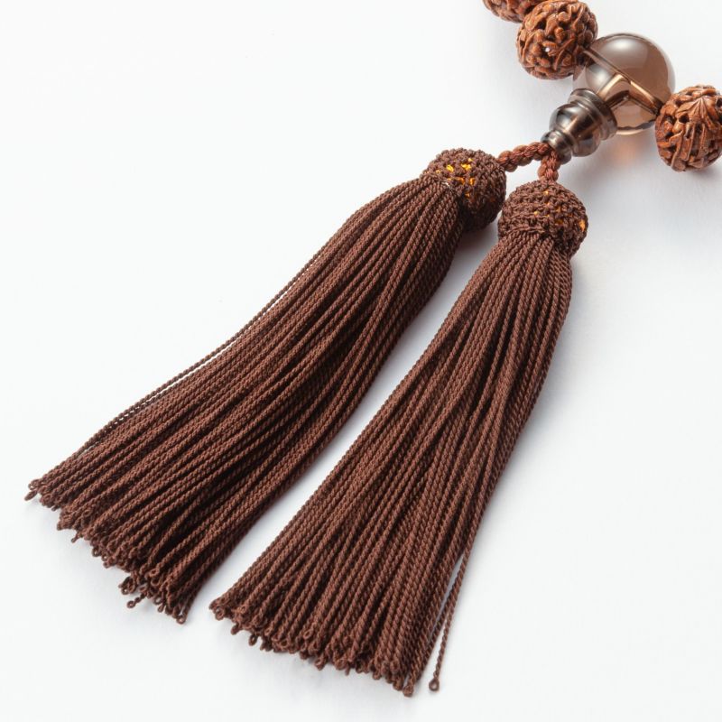 羅漢彫 22玉 茶水晶 | 珠数屋四郎兵衛オンラインショップ【公式】